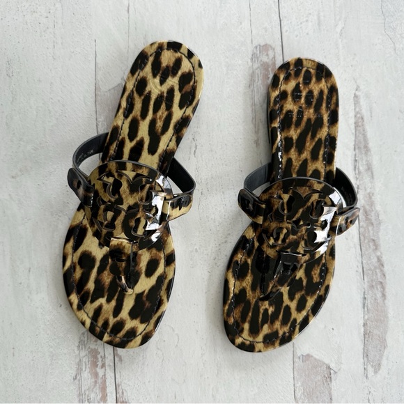 Tory Burch • Patent Leopard Miller Sandals - Picture 11 of 13